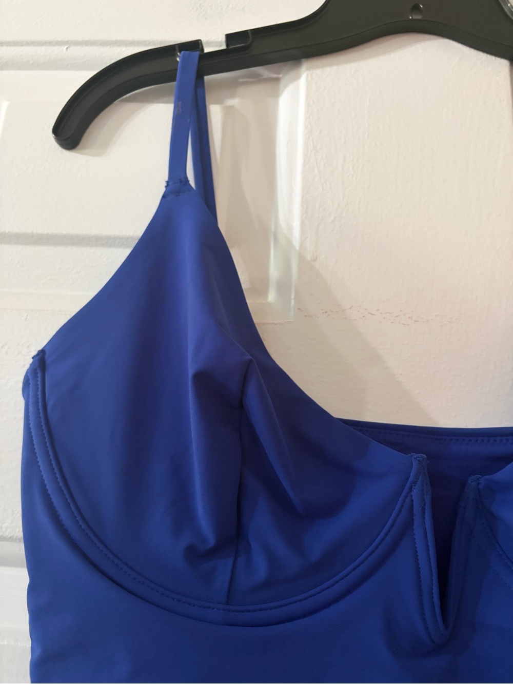 Women’s Plunge V-Front Bodysuit in Royal Blue - Picture 8 of 16